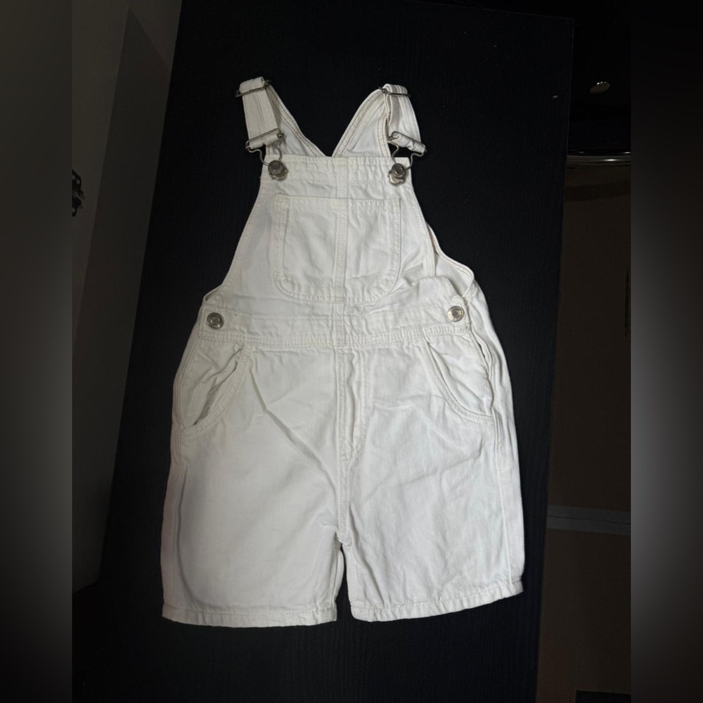 Zara Cream Denim Overalls